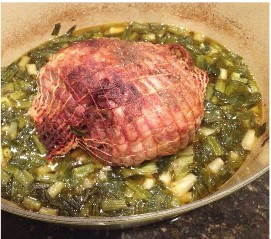 Braised Lamb with Leeks and Green Onions