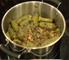 Stuffed Grape Leaves with Meat