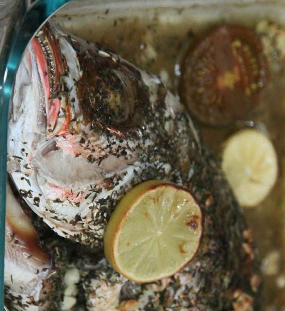 Carp Stuffed with Walnuts